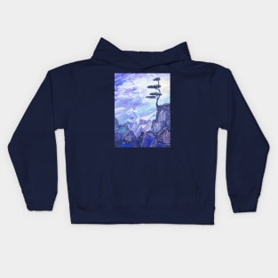 strength to stand alone blue shade Kids Hoodie